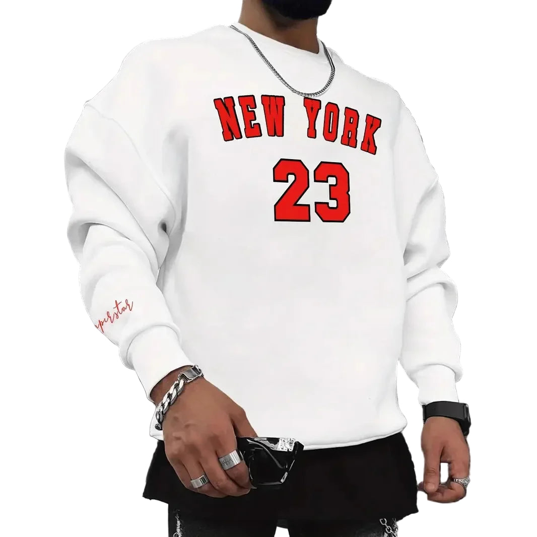 Herre  Sweatshirt med Print Casual Stil