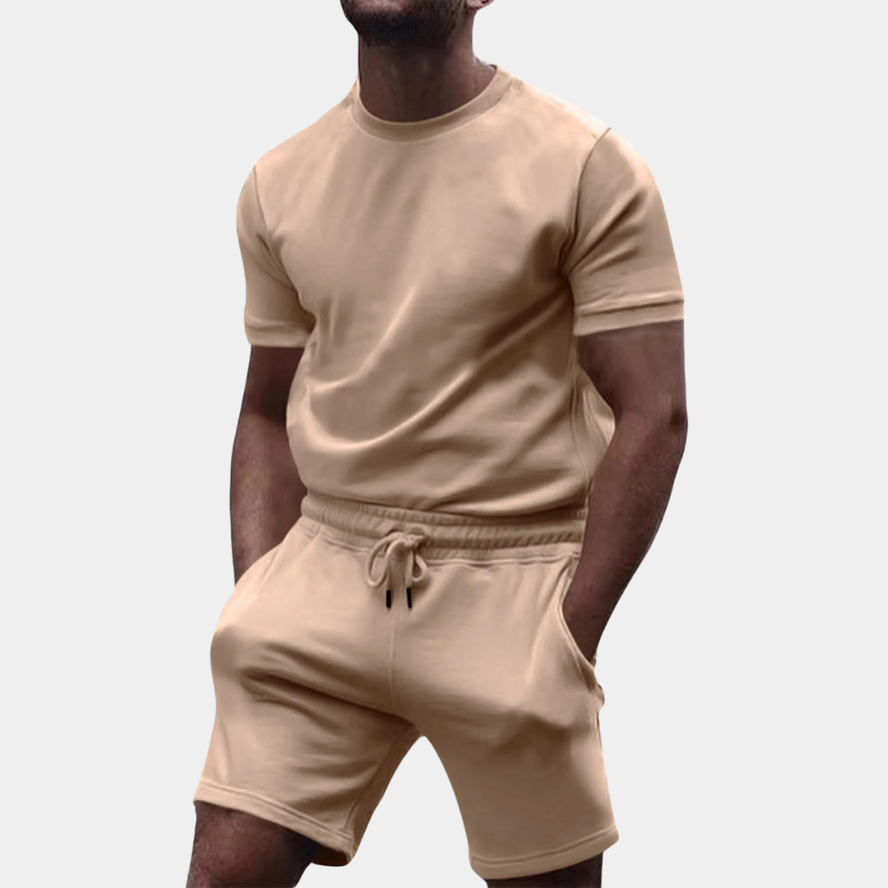 Herre T-shirt og Shorts Sæt Afslappet Stil