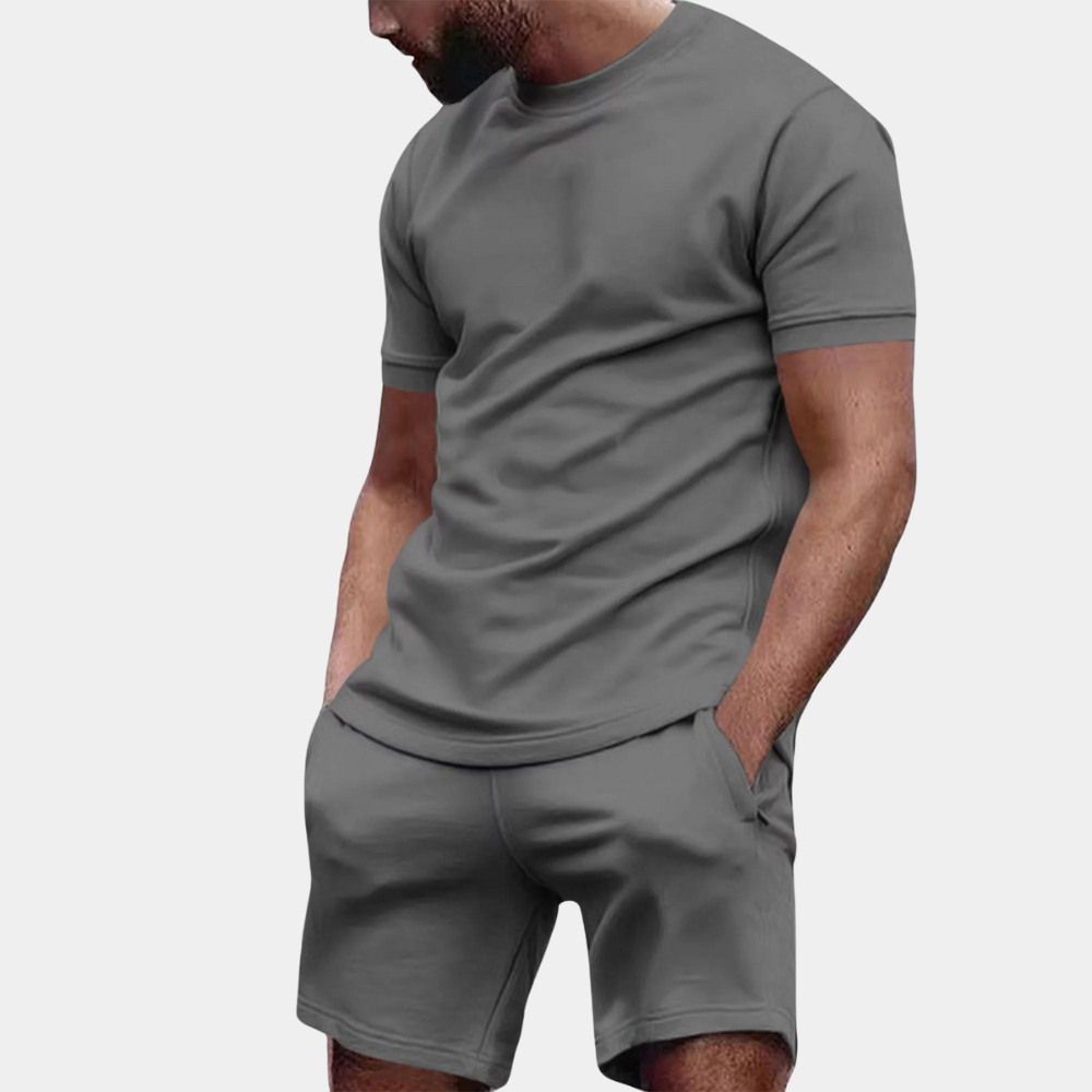 Herre T-shirt og Shorts Sæt Afslappet Stil