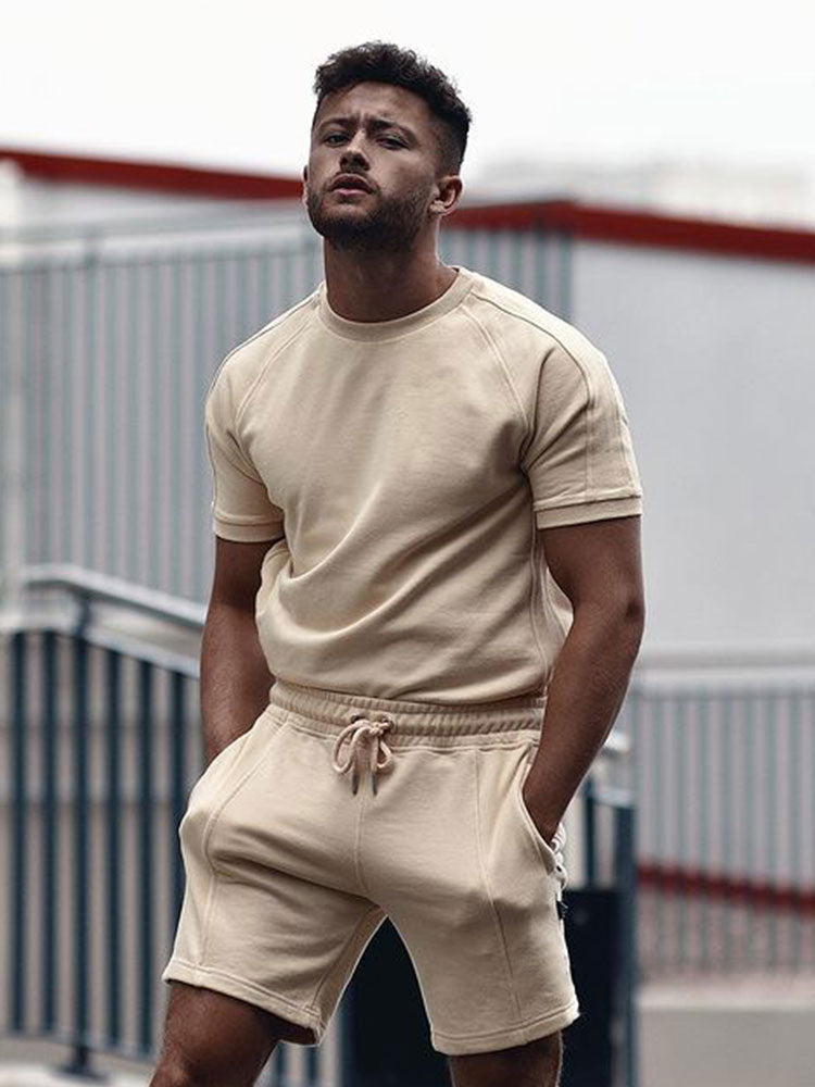Herre T-shirt og Shorts Sæt Casual