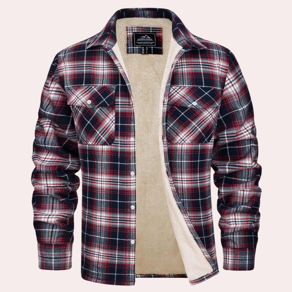 Herre Ternet Jakke Flannelforet
