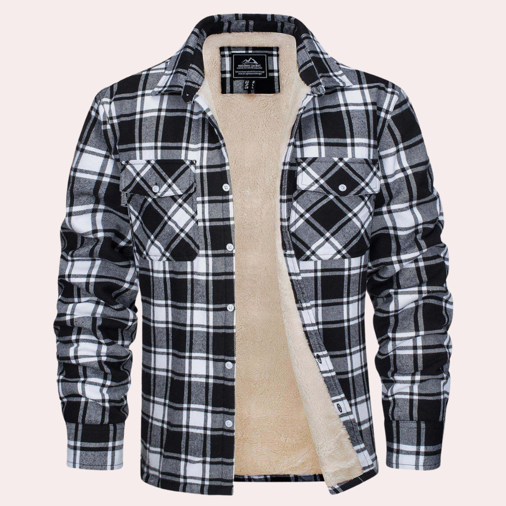 Herre Ternet Jakke Flannelforet