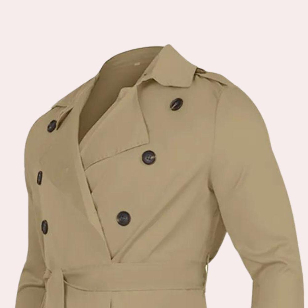Herre Trenchcoat Afslappet Stil