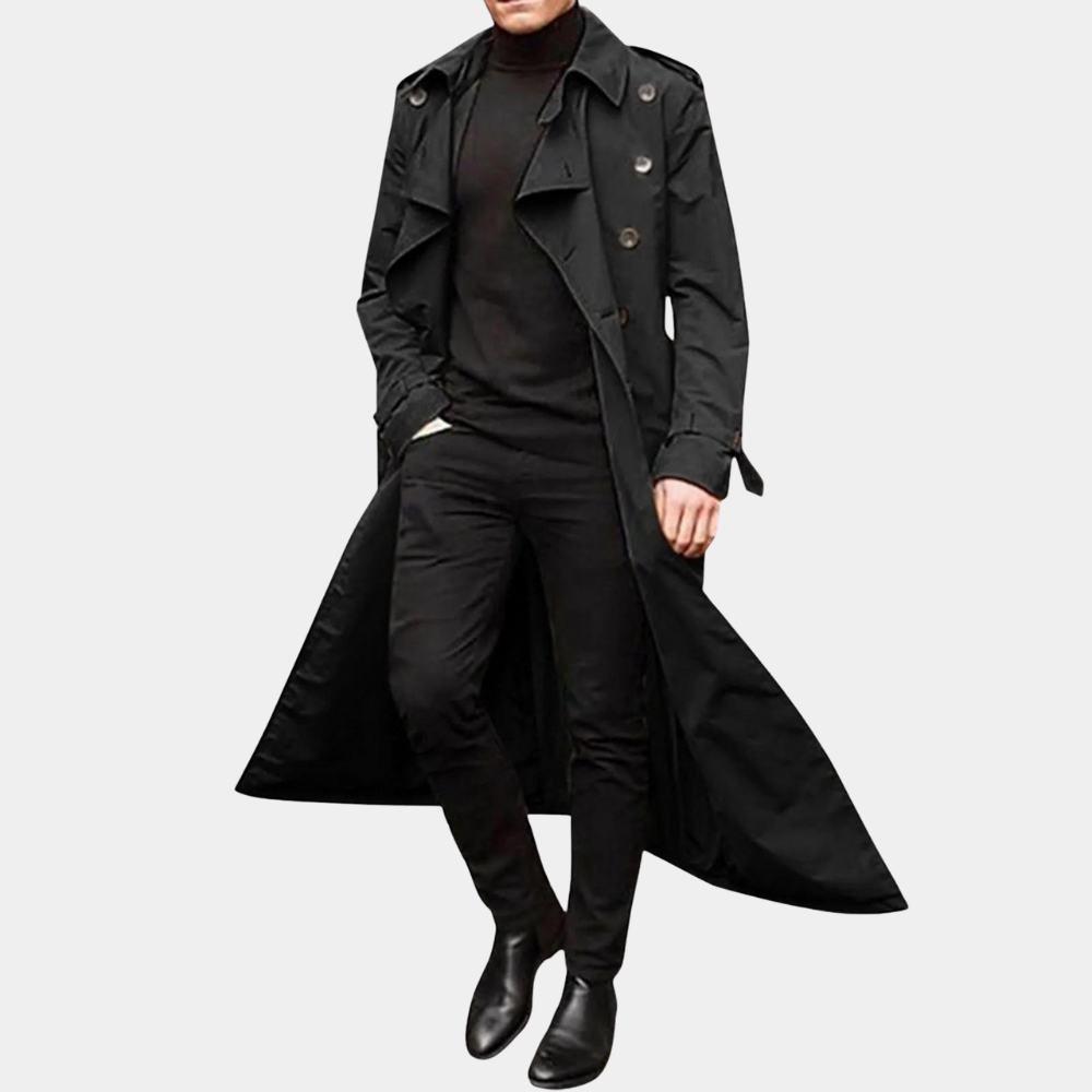 Herre Trenchcoat Afslappet Stil