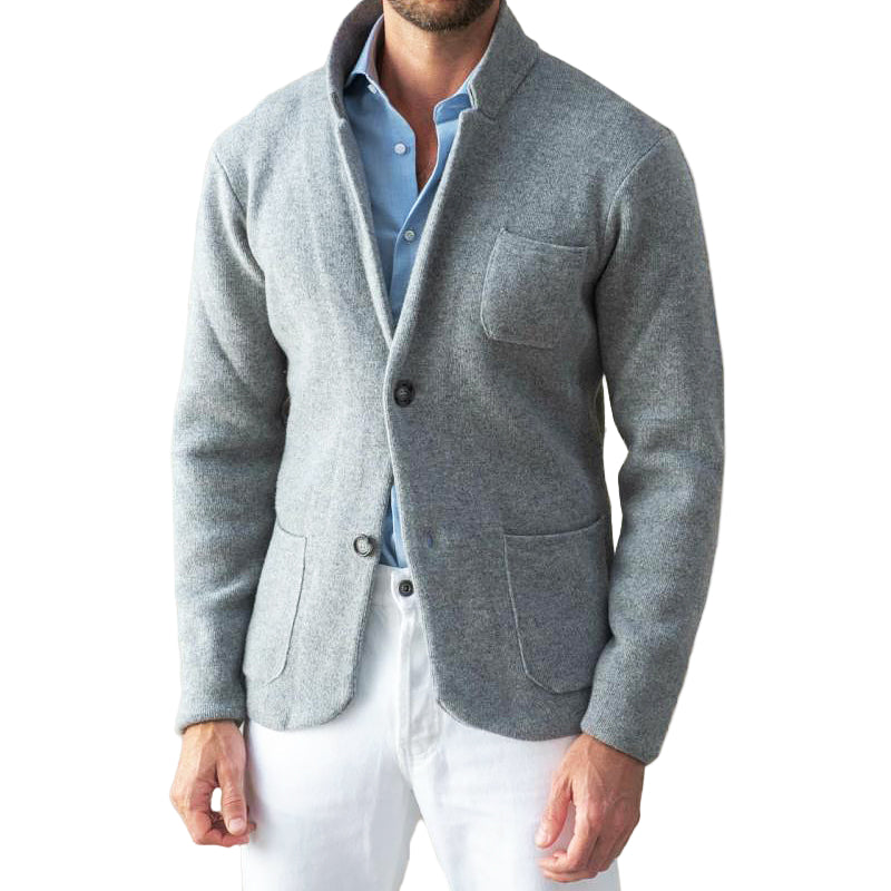 Herre Vintage Cardigan med Standardkrave