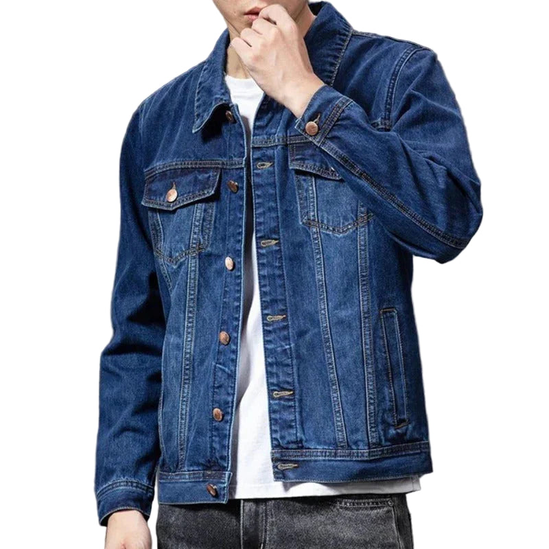 Herre Vintage Denimjakke Blå