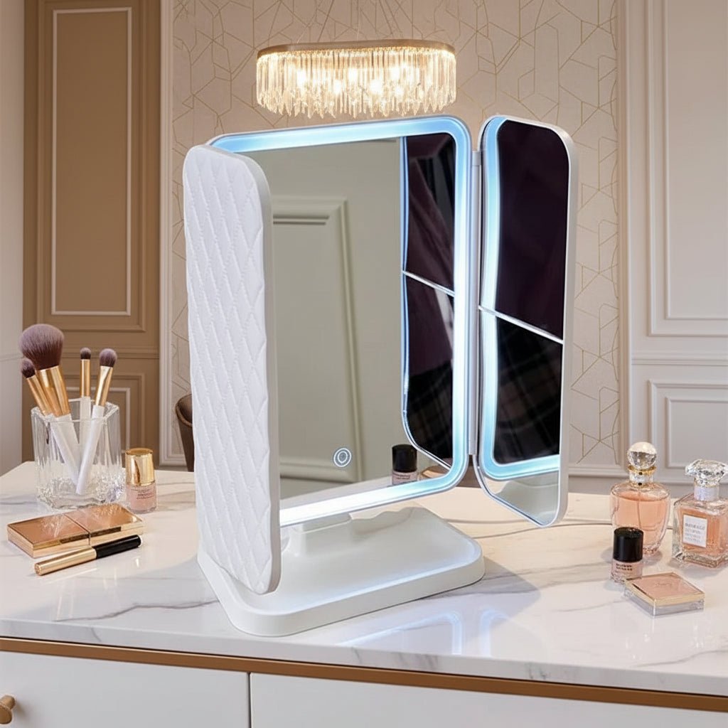 Makeup Spejl med LED-belysning i 3 Farver