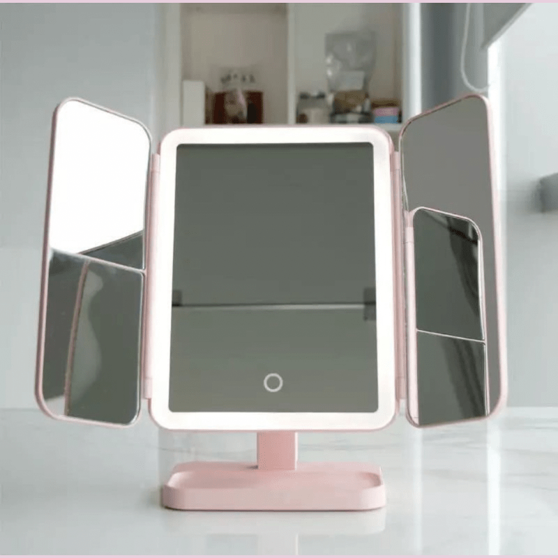 Makeup Spejl med LED-belysning i 3 Farver