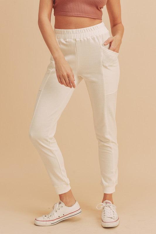 Kvinders Joggingbukser Tapered med Patch-lommer i Bomuld