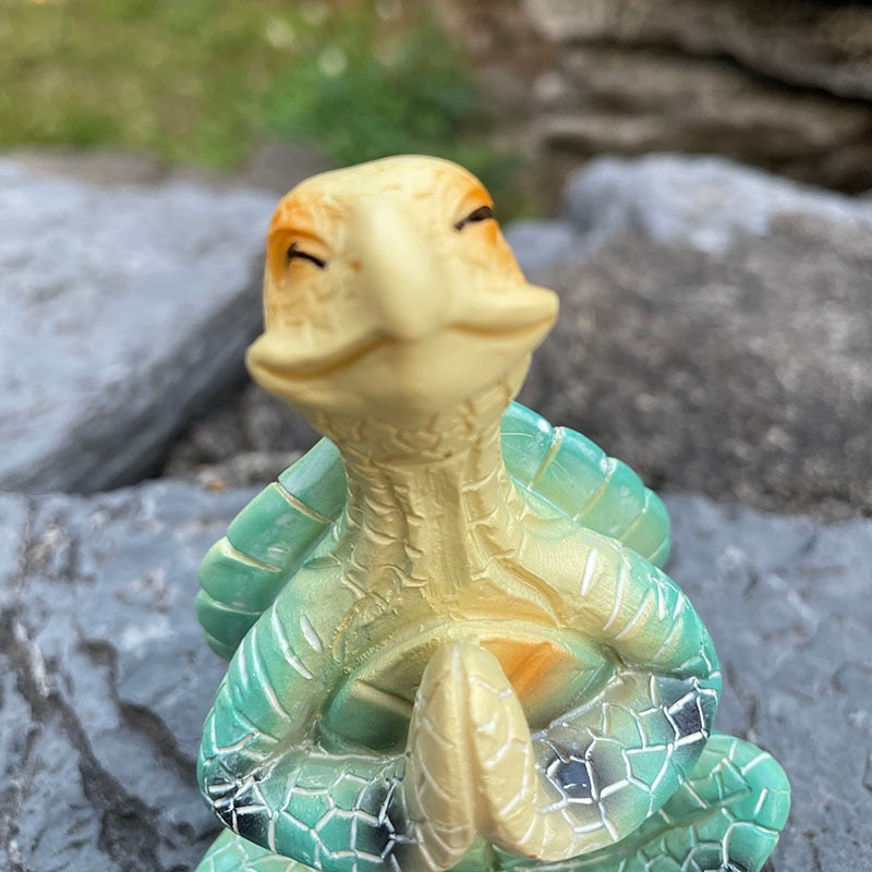 Meditativ Havskildpadde Statue til Indretning