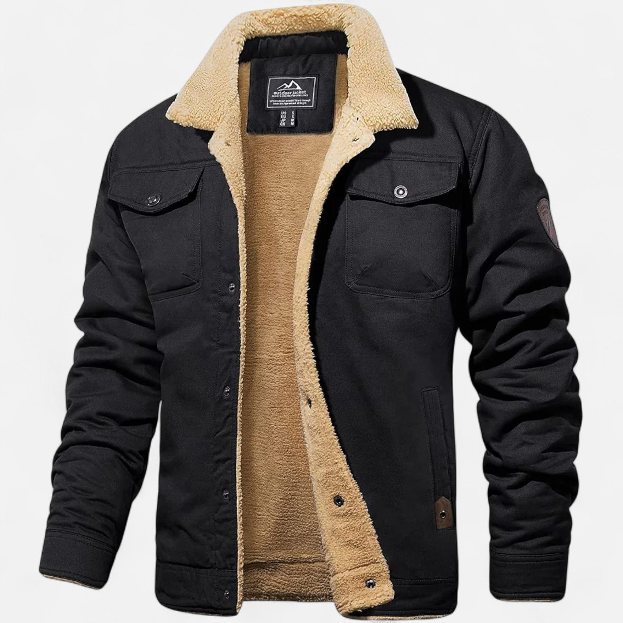 Herre Bomberjakke – Klassisk Aviator – Sherpa Krave – Vinter Casual