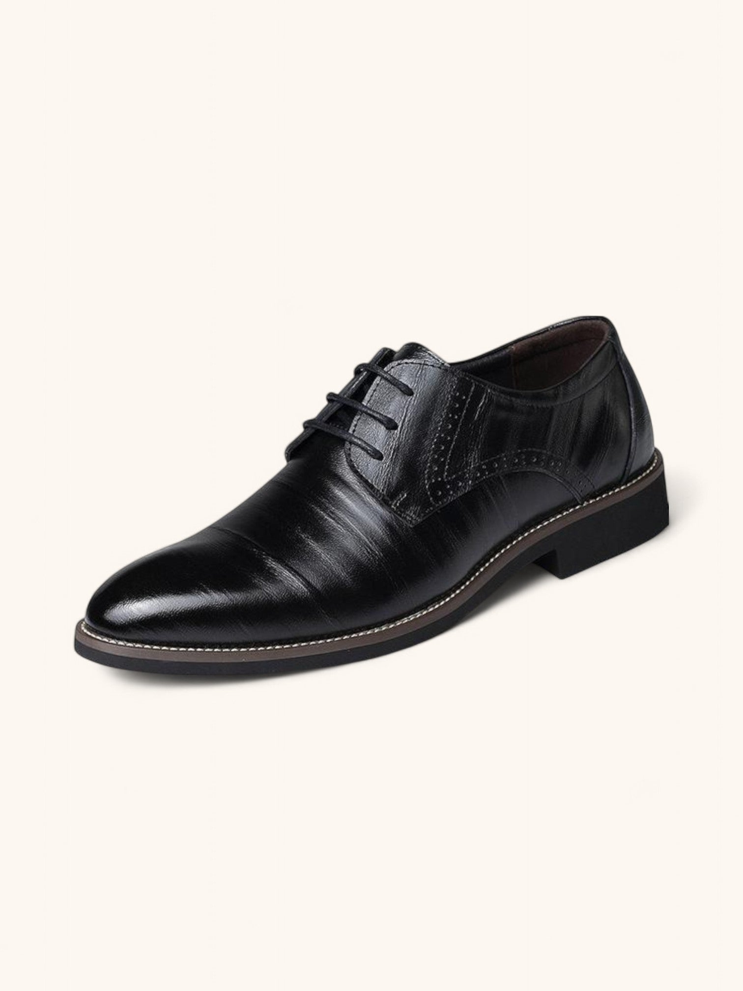 Herre Brogue Oxford Dress Sko – Klassisk Formelt Elegance