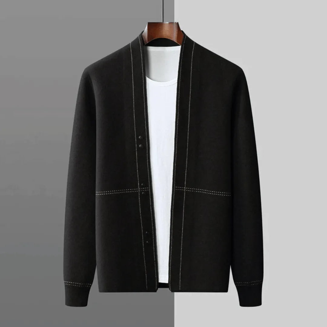 Herre Button-Front Strikket Cardigan – Smart Casual Lagdeling Essential