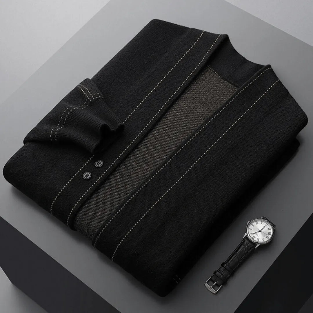 Herre Button-Front Strikket Cardigan – Smart Casual Lagdeling Essential