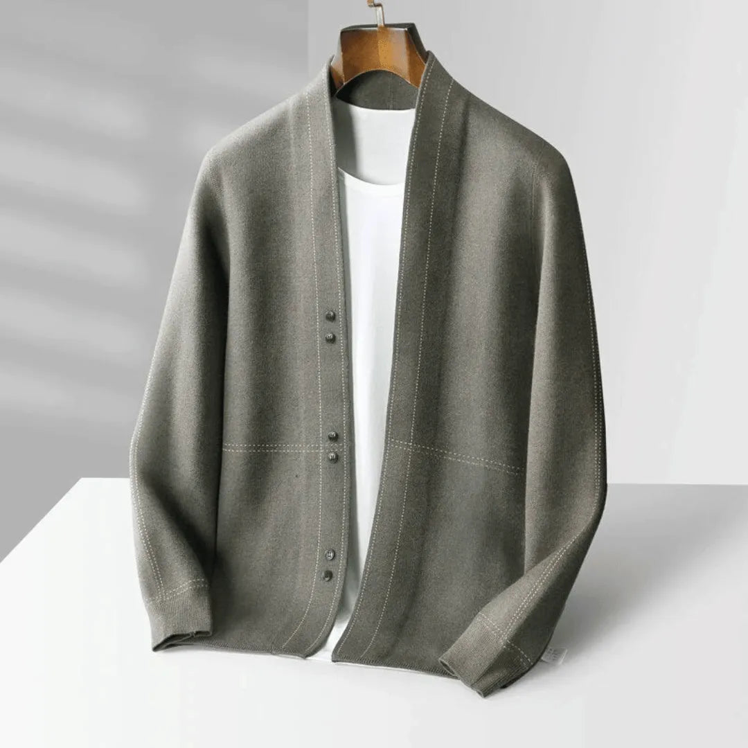 Herre Button-Front Strikket Cardigan – Smart Casual Lagdeling Essential