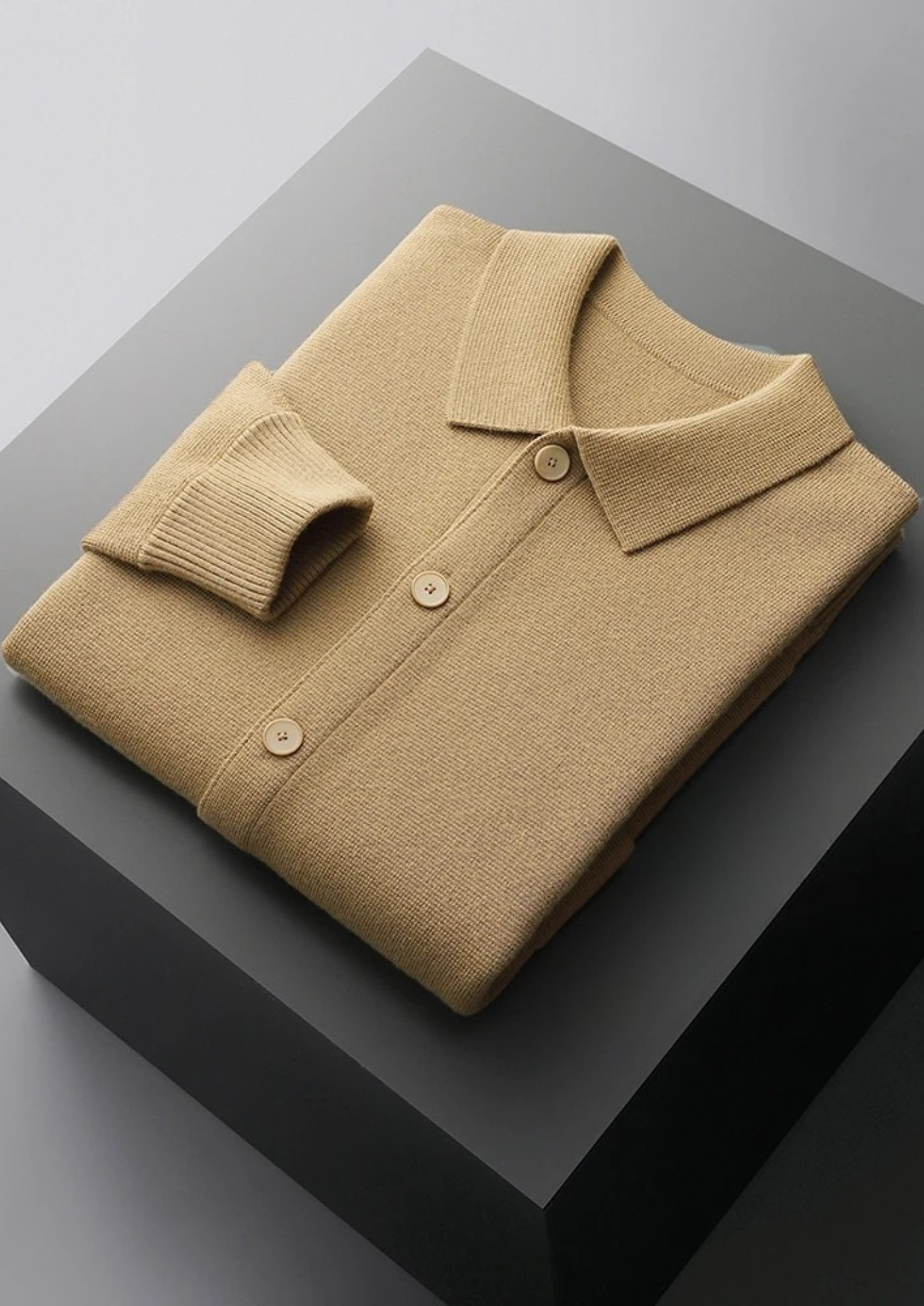 Herre Button-Up Cardigan med Lommer – Raffineret Hverdagsoverdel