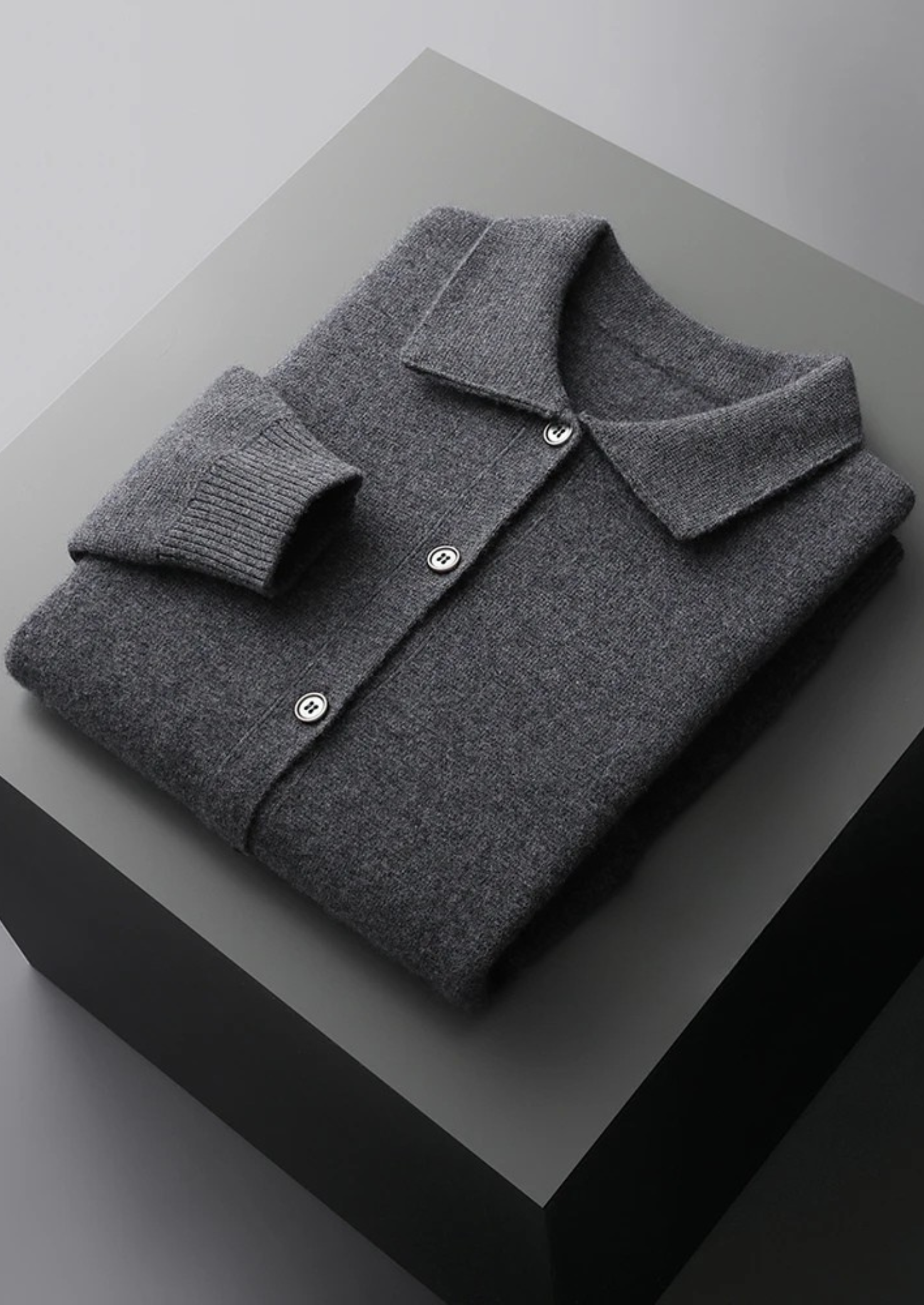 Herre Button-Up Cardigan med Lommer – Raffineret Hverdagsoverdel