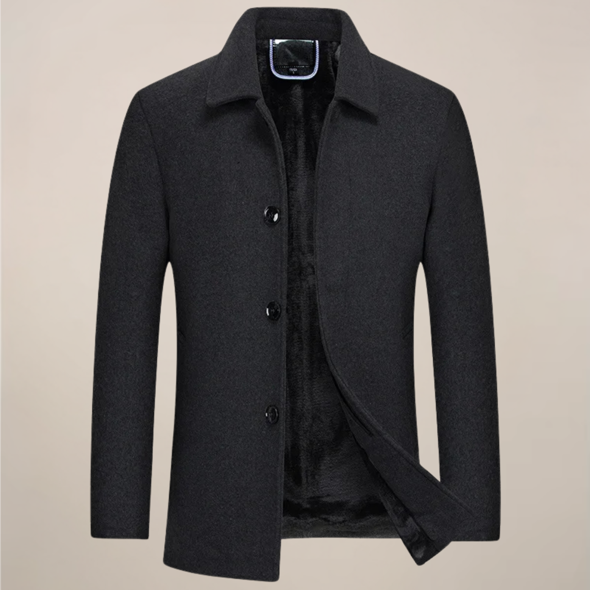 Herre Button-Up Jakke – Smart Casual Ydertøj til Efterår/Vinter