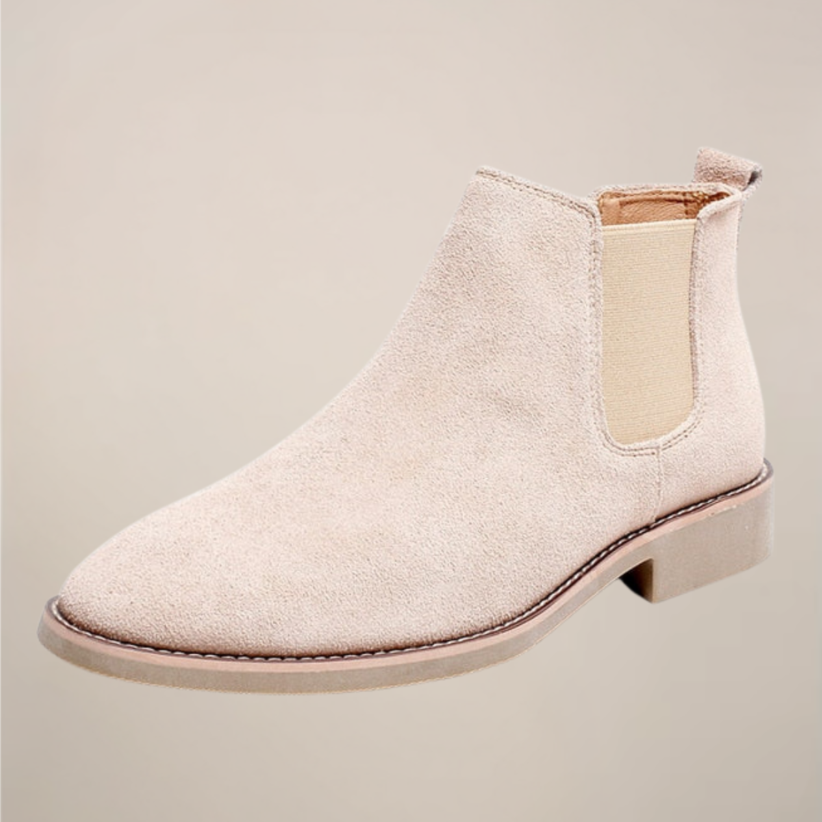 Herre Chelsea Støvler – Elegant Beige Ankel Design