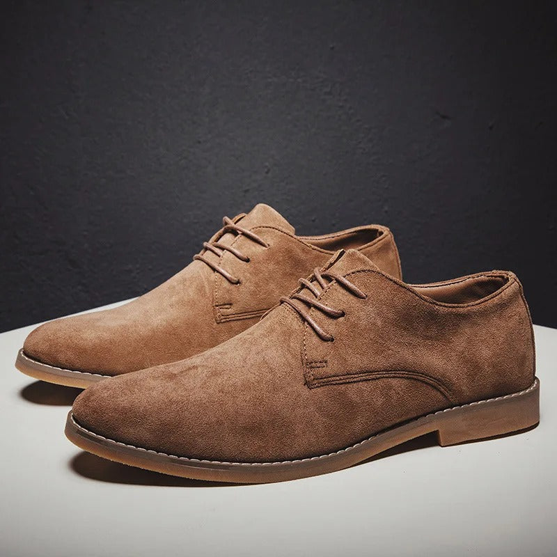 Herre Klassiske Snørebånd Dress Sko – Smart Suede Design til Bryllupper og Formelle Anledninger