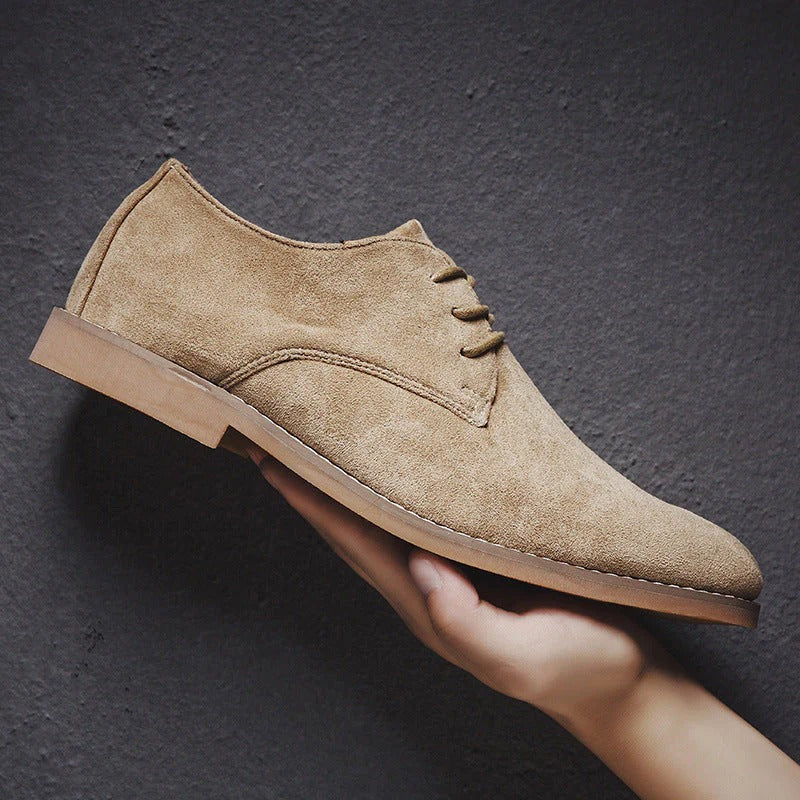 Herre Klassiske Snørebånd Dress Sko – Smart Suede Design til Bryllupper og Formelle Anledninger