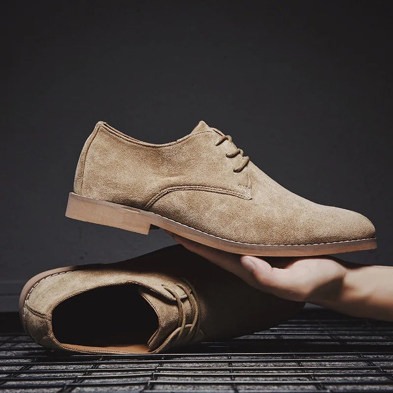 Herre Klassiske Snørebånd Dress Sko – Smart Suede Design til Bryllupper og Formelle Anledninger