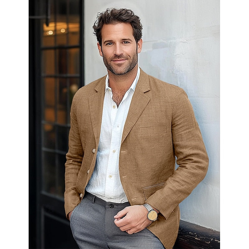 Herre Klassisk Letvægts Blazer – Smart Casual Hele Året