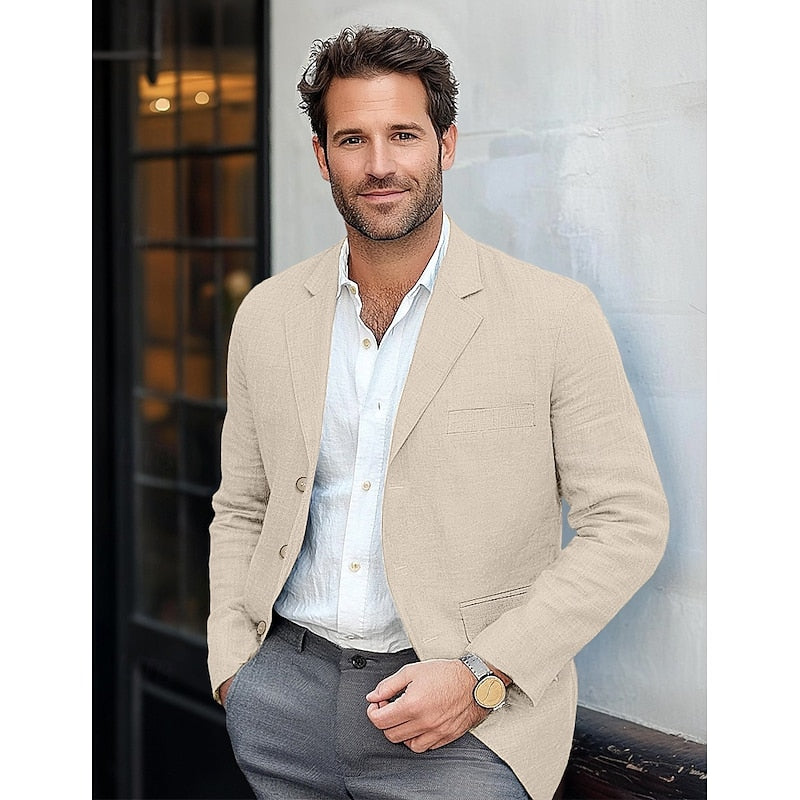Herre Klassisk Letvægts Blazer – Smart Casual Hele Året