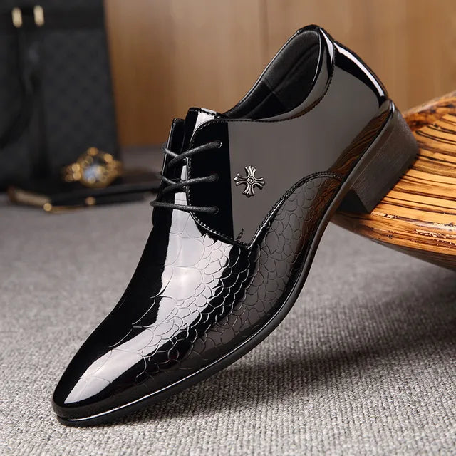 Herre Klassiske Oxford Sko – Tekstureret Finish – Formelle Begivenheder & Bryllupper