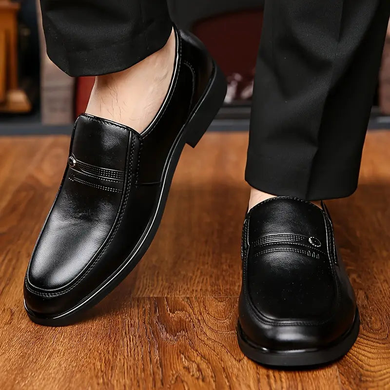 Herres Klassiske Penny Loafers – Polerede Slip-On Dress Shoes