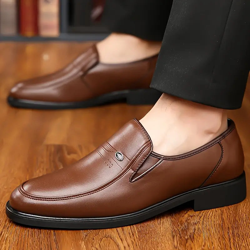Herres Klassiske Penny Loafers – Polerede Slip-On Dress Shoes