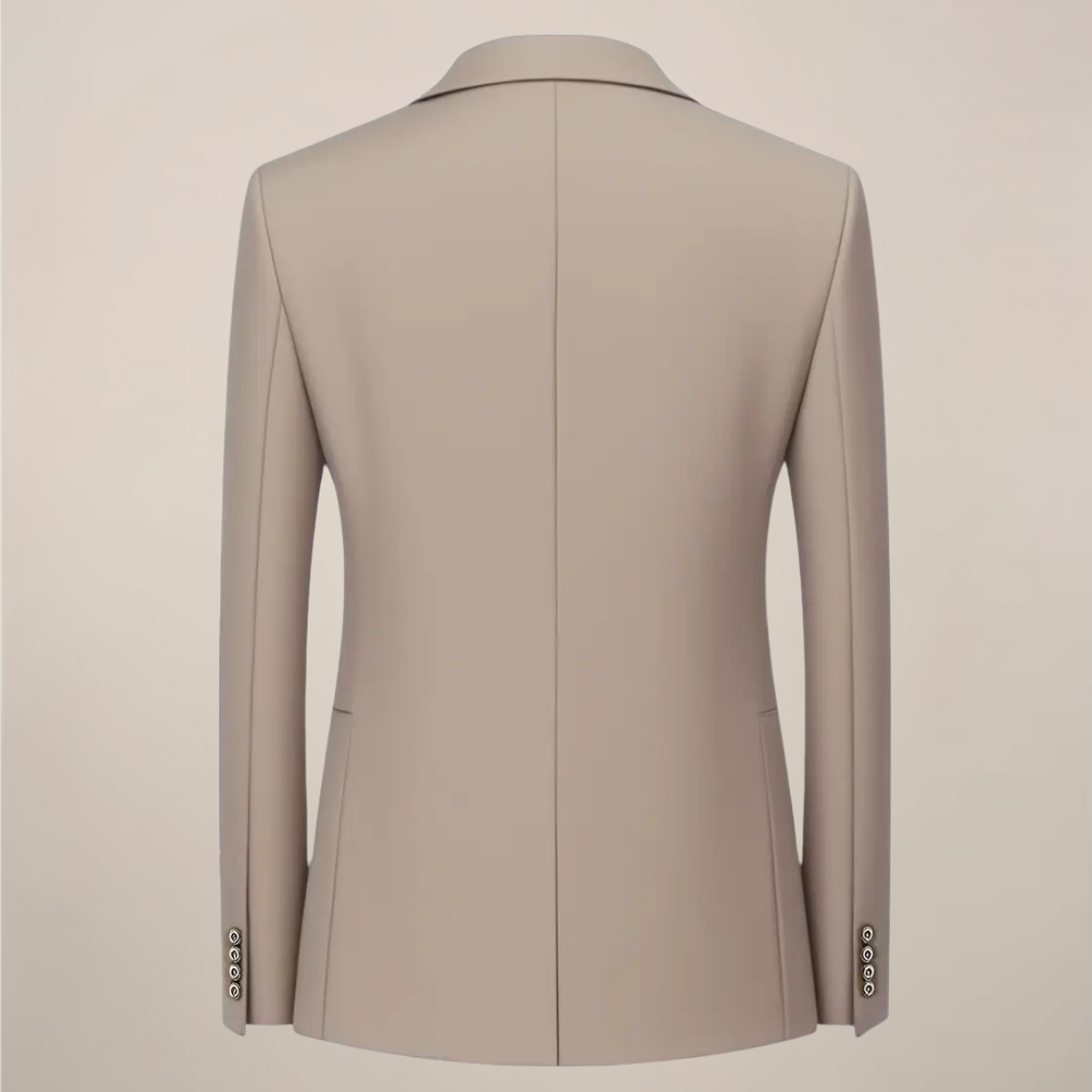 Herre Khaki Tre-delt Jakkesæt – Slim Fit Tuxedo til Bryllupper og Formelle Anledninger