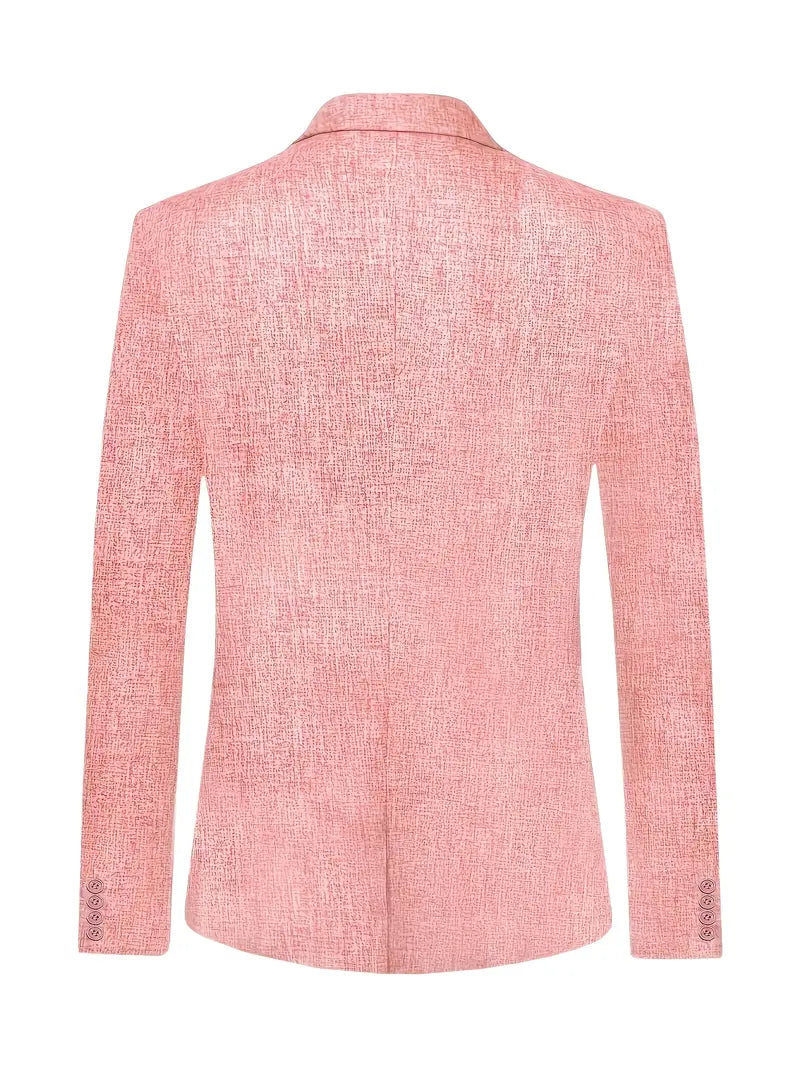 Herre Casual Blazer – Enkeltknappet Vintage Stil Jakke