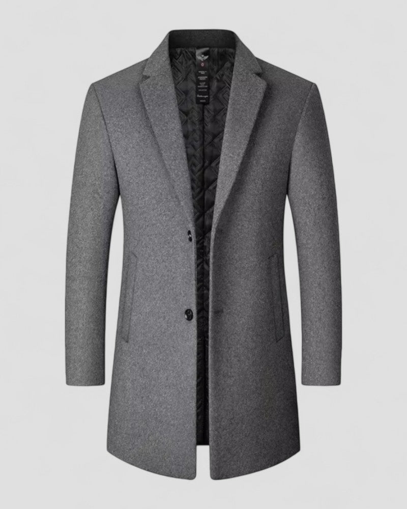 Herre Lang Trench Coat – Smart Casual Frakke til Vinter Elegance