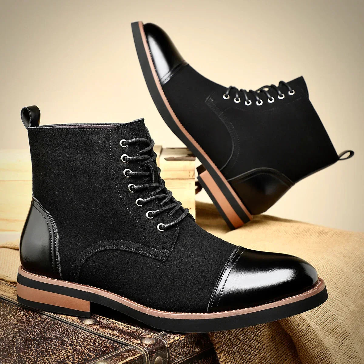 Herre Moderne Oxford Støvler – Tidless Elegance med Daglig Funktionalitet
