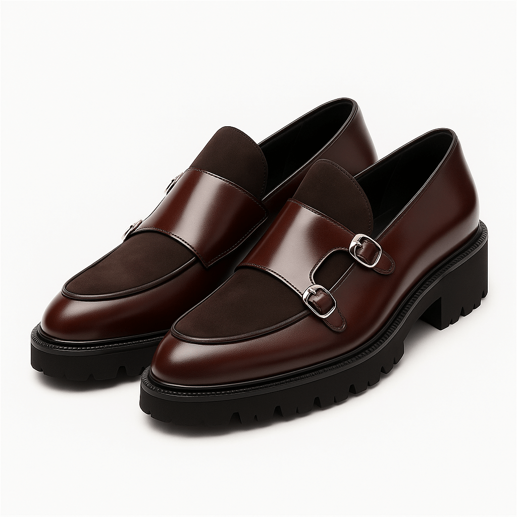 Herre Monk Strap Loafers – Moderne Dress Shoes med Dobbelt Spænde