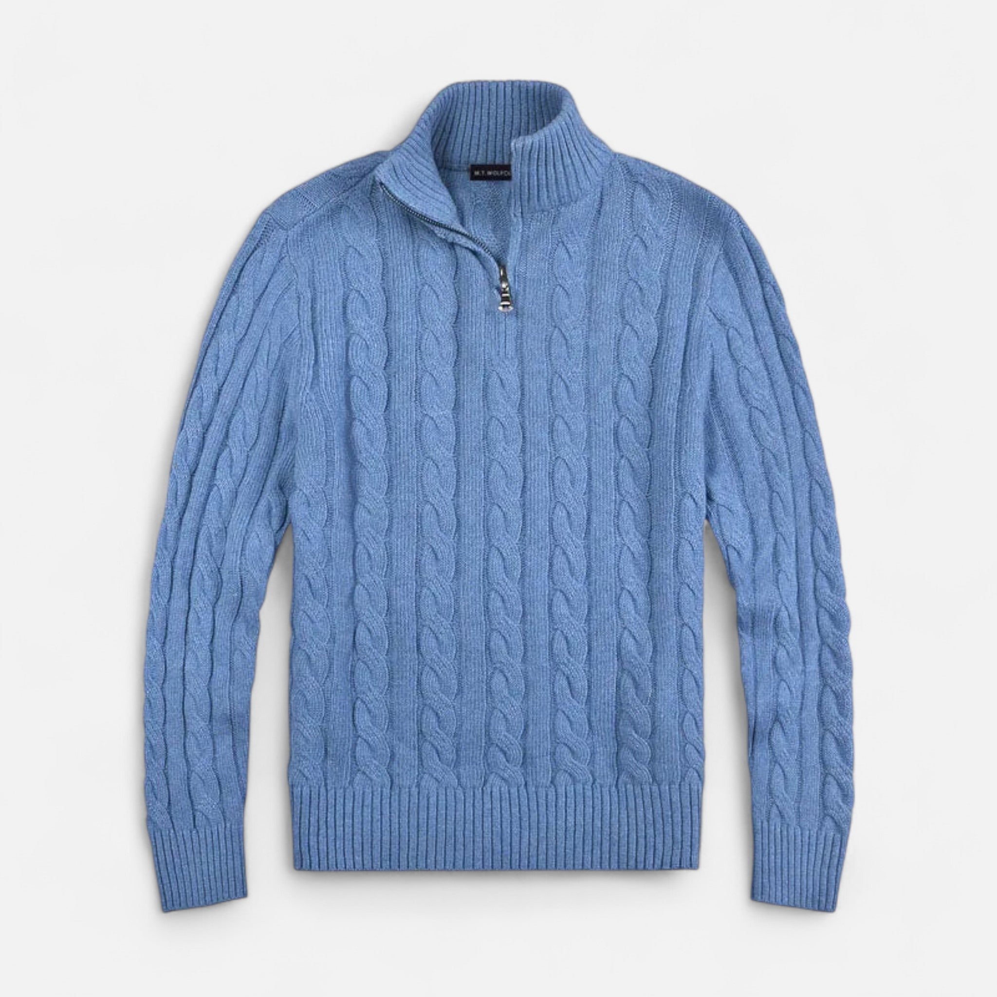 Herre Åben-Front Sweater med Subtil Syning Detaljer – Moderne Lag-på-Lag Stykke