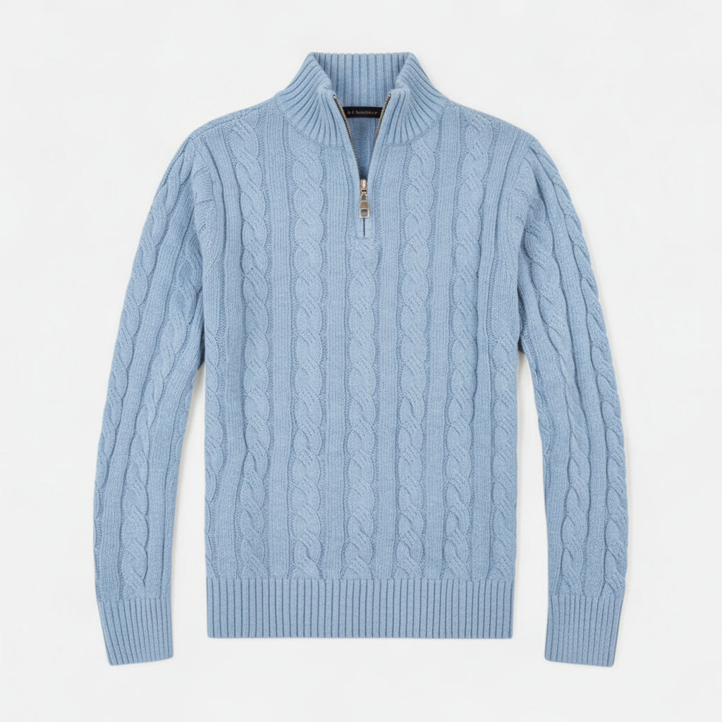 Herre Åben-Front Sweater med Subtil Syning Detaljer – Moderne Lag-på-Lag Stykke