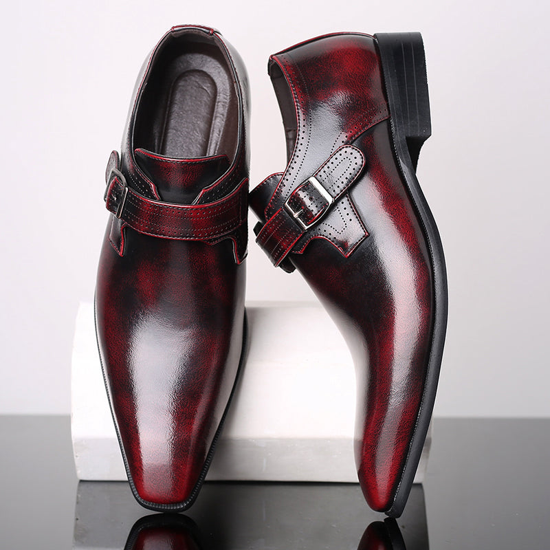 Herre Patent Monk Strap Sko – Poleret Finish – Enkelt Spænde