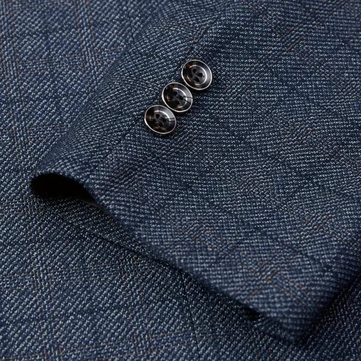 Herre Plaid Blazer – Skræddersyet Check Jakke med Slå-krave og Lommer