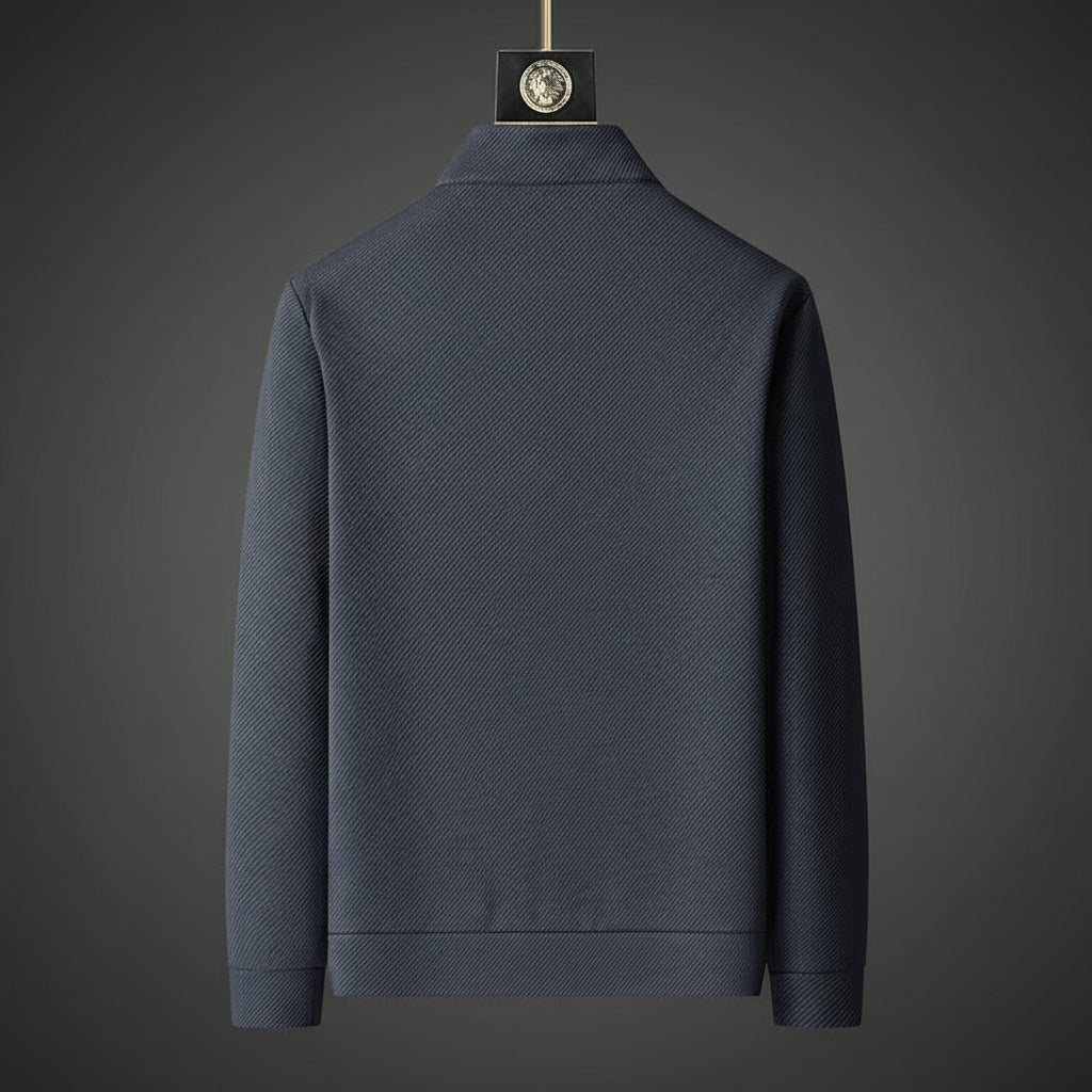 Herre Tracksuit Sæt – Lynlås Jakke og Taperede Joggers til Smart Casual Brug