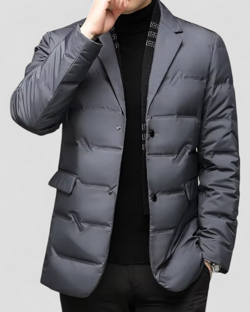Herre Quilted Polstret Jakke – Smart Casual Vinterjakke