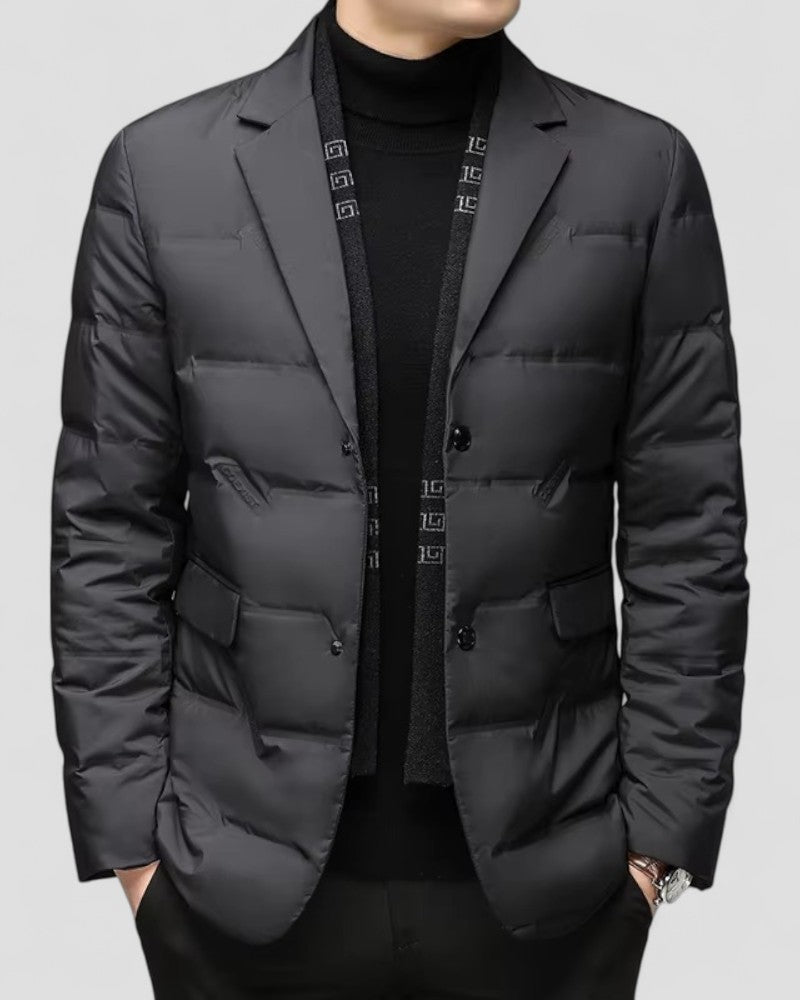 Herre Quilted Polstret Jakke – Smart Casual Vinterjakke
