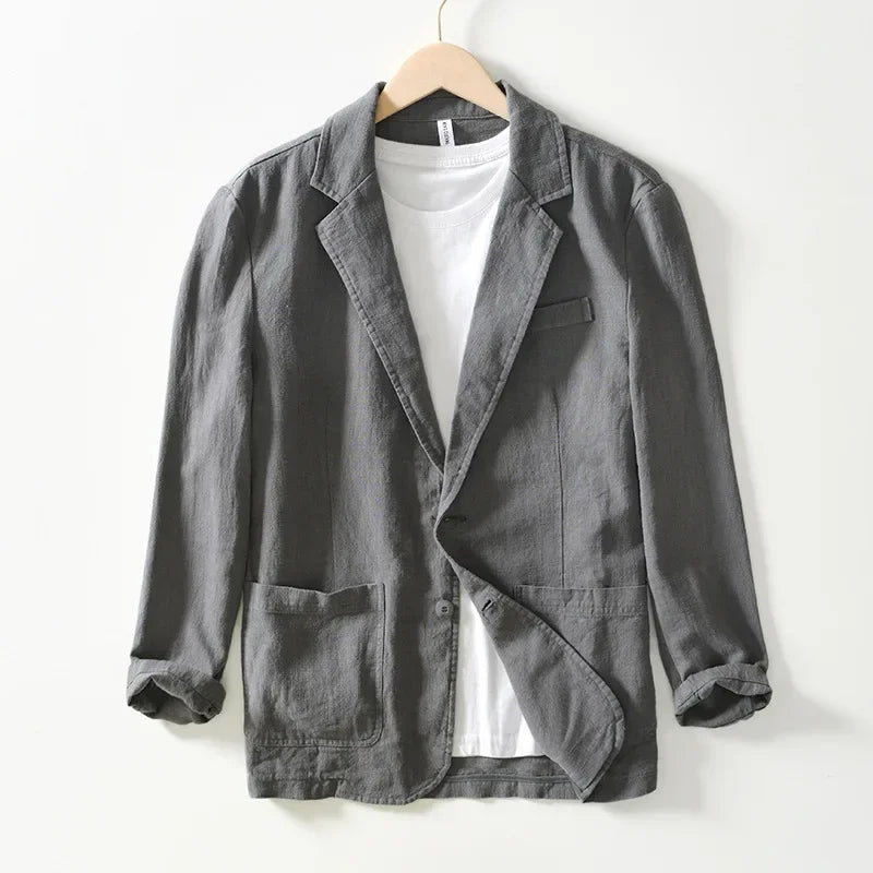 Herre Relaxed Linned Blazer – Smart-Casual Letvægtslag