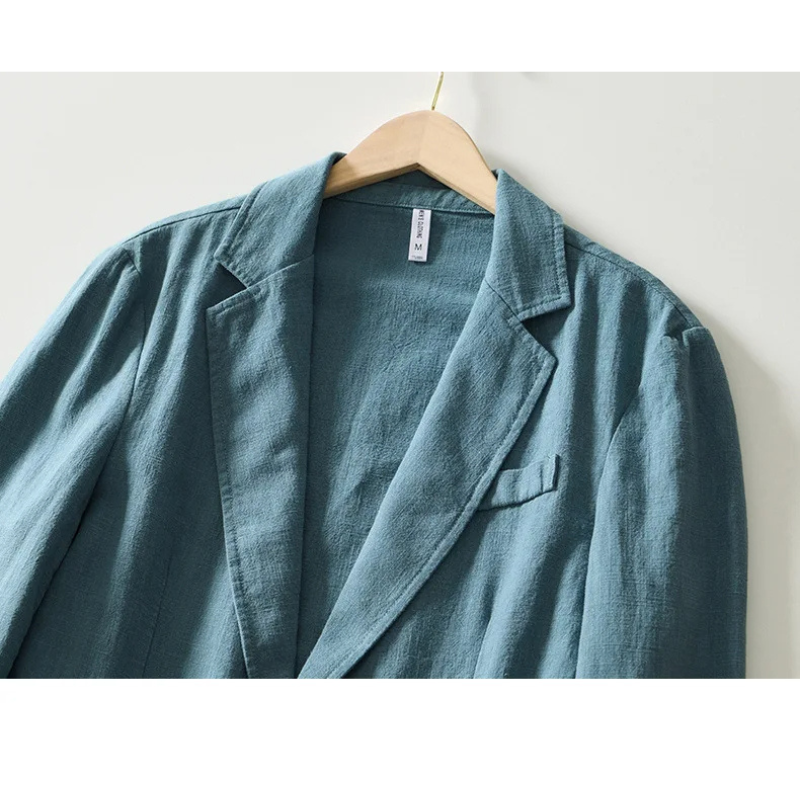 Herre Relaxed Linned Blazer – Smart-Casual Letvægtslag