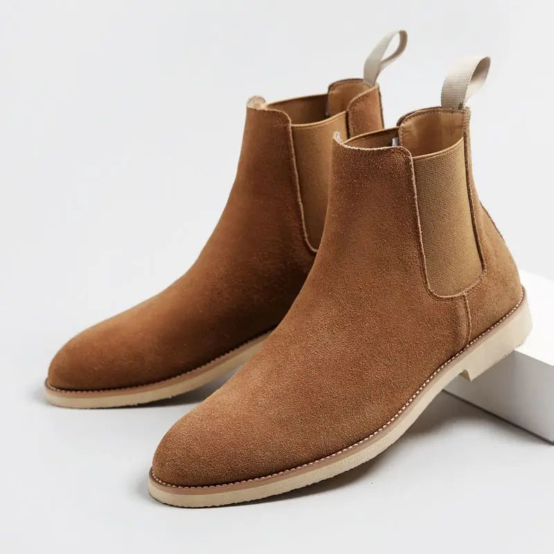 Herre Retro Chelsea Støvler – Medium-Høj Ankel Design