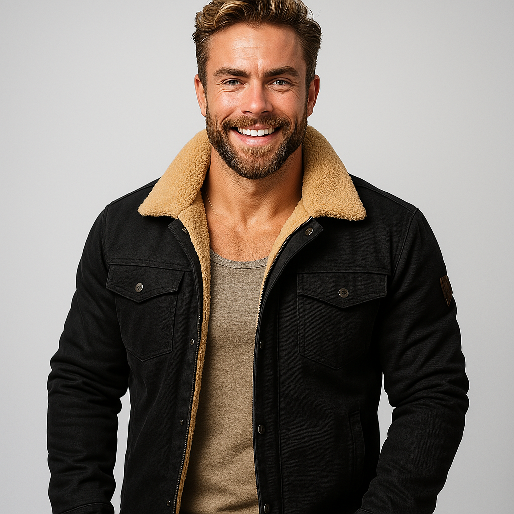 Herre Shearling Krave Fôret Jakke – Klassisk Vinter Ydertøj
