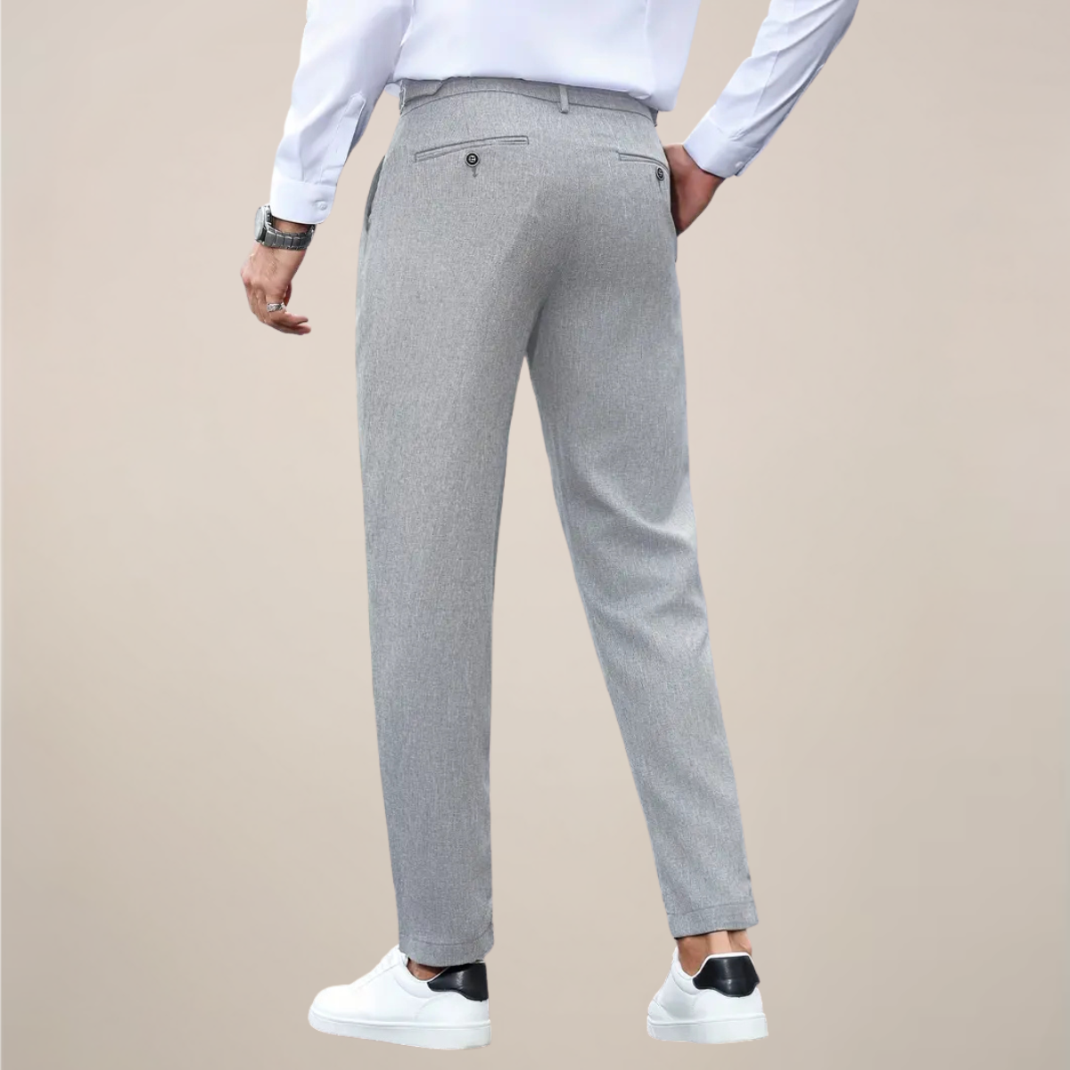 Herre Slim Fit Plisserede Bukser – Skræddersyede Dressbukser til Erhverv & Formelle Anledninger