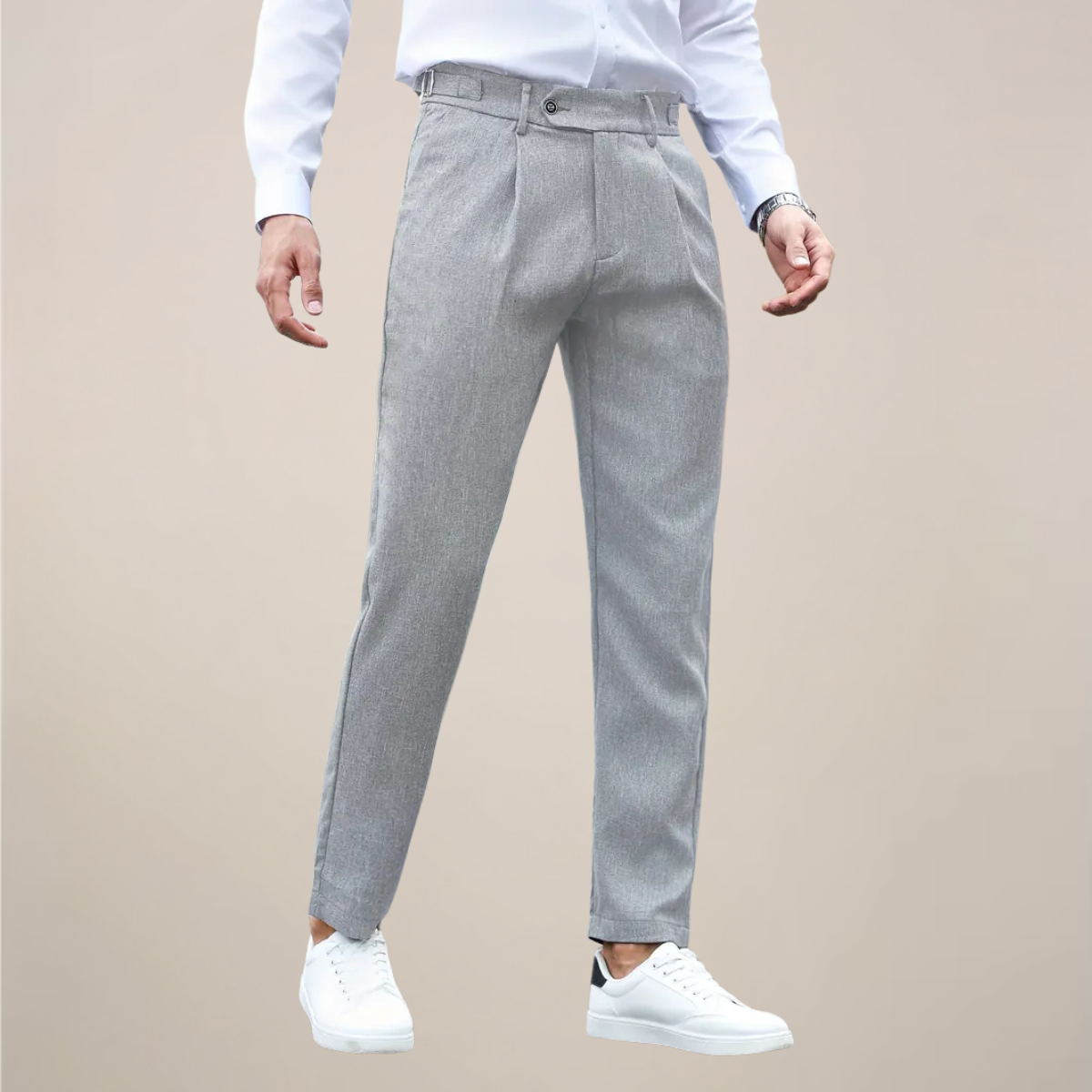 Herre Slim Fit Plisserede Bukser – Skræddersyede Dressbukser til Erhverv & Formelle Anledninger