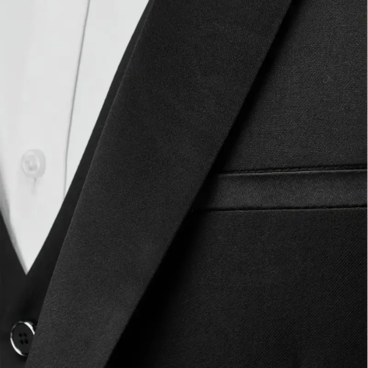 Herre Slim Fit Tre-delt Smokingdragt – Skræddersyet Formelt Sæt til Bryllupper & Black-Tie Begivenheder